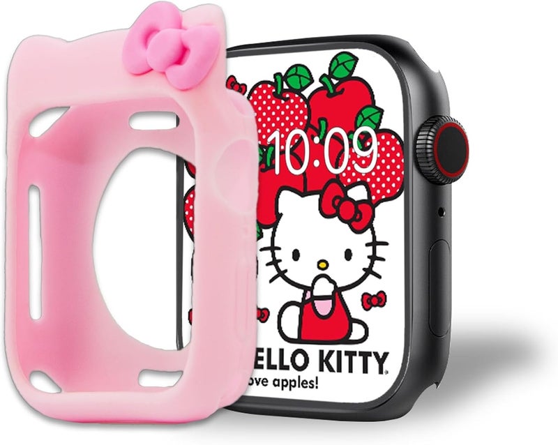 Sonix غطاء ساعة آبل x سانريو | غلاف واقي لساعة آبل | غلاف سيليكون واقي | يناسب 38mm/40mm/41mm | هالو كيتي - وردي - Image 2